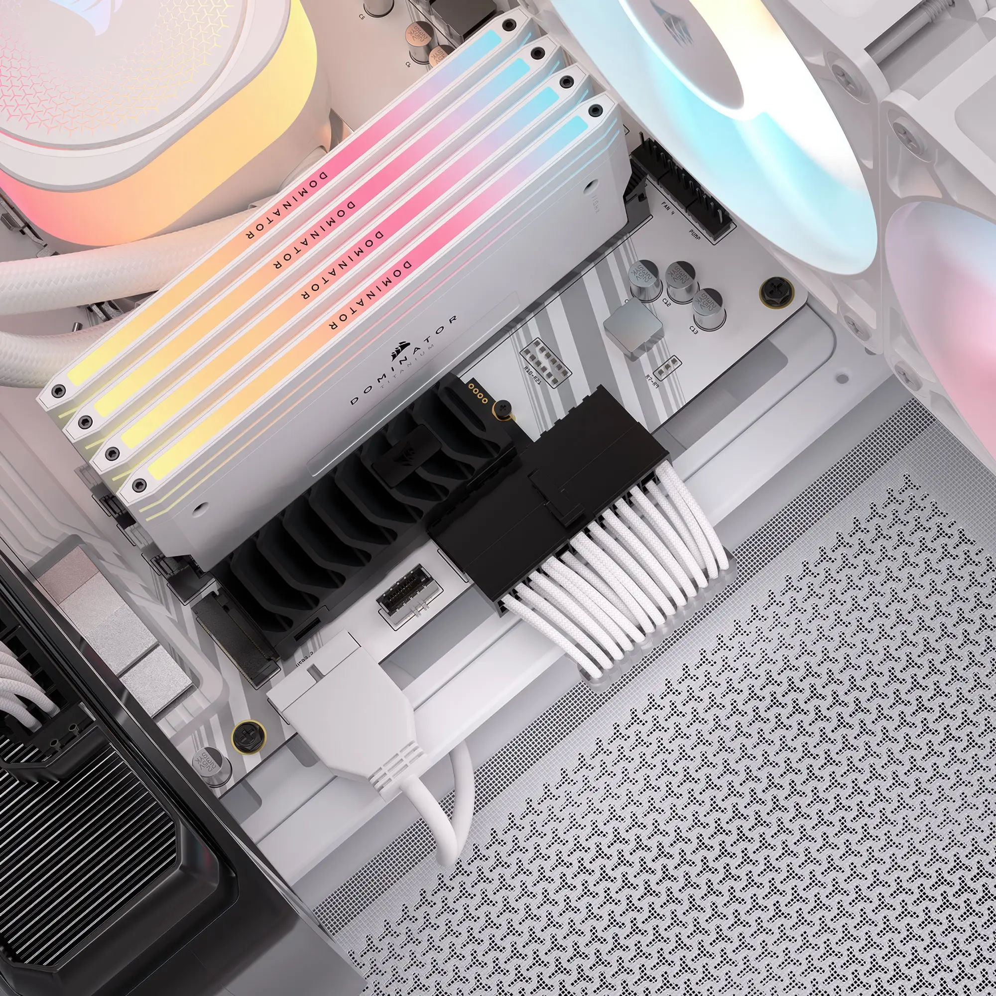 Premium Individually Sleeved DC Cable Pro Kit, Type 5, Bianco - immagine 2
