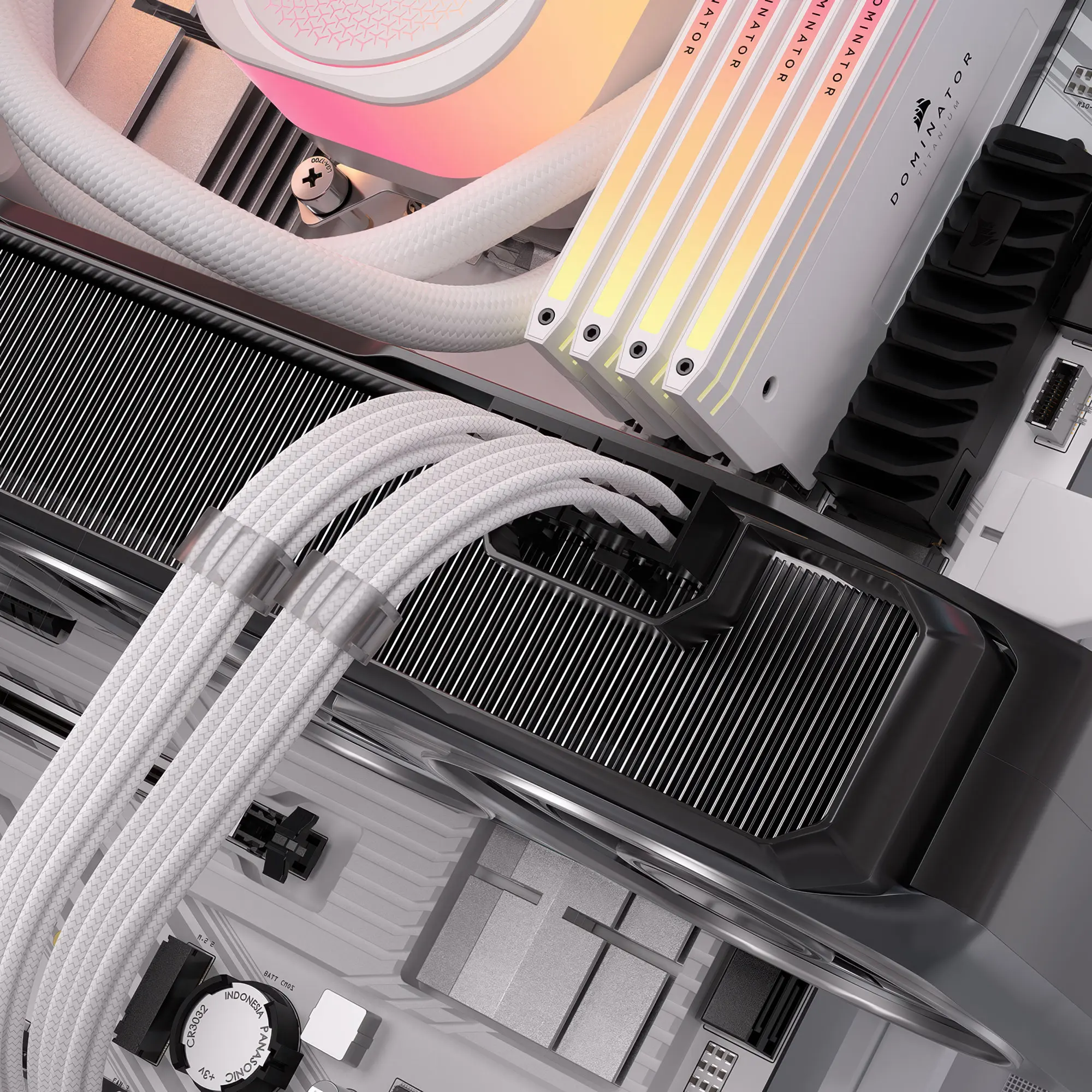 Premium Individually Sleeved DC Cable Pro Kit, Type 5, Bianco - immagine 3
