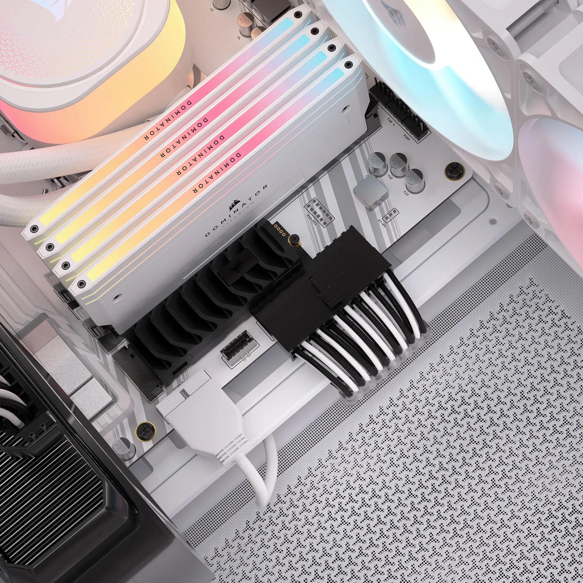 Premium Individually Sleeved DC Cable Pro Kit, Type 5, Bianco/Nero - immagine 2