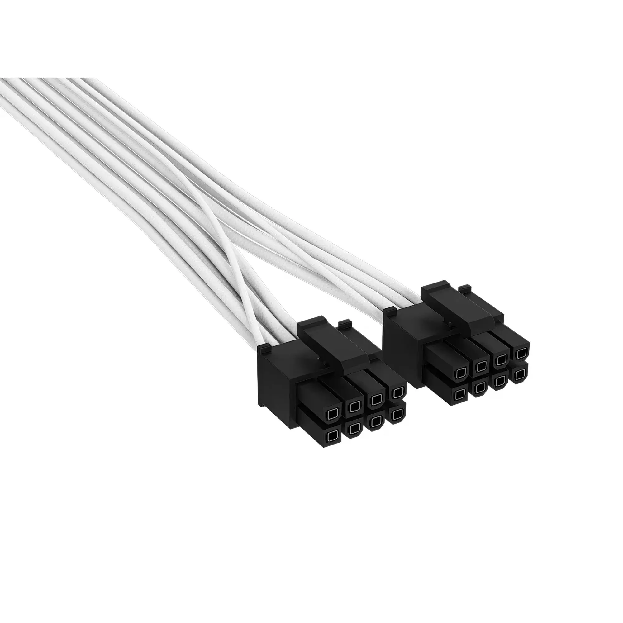 Premium Individually Sleeved, 2x 8-Pin to 12V-2x6 600W Cable, Type 4, Bianco - immagine 3