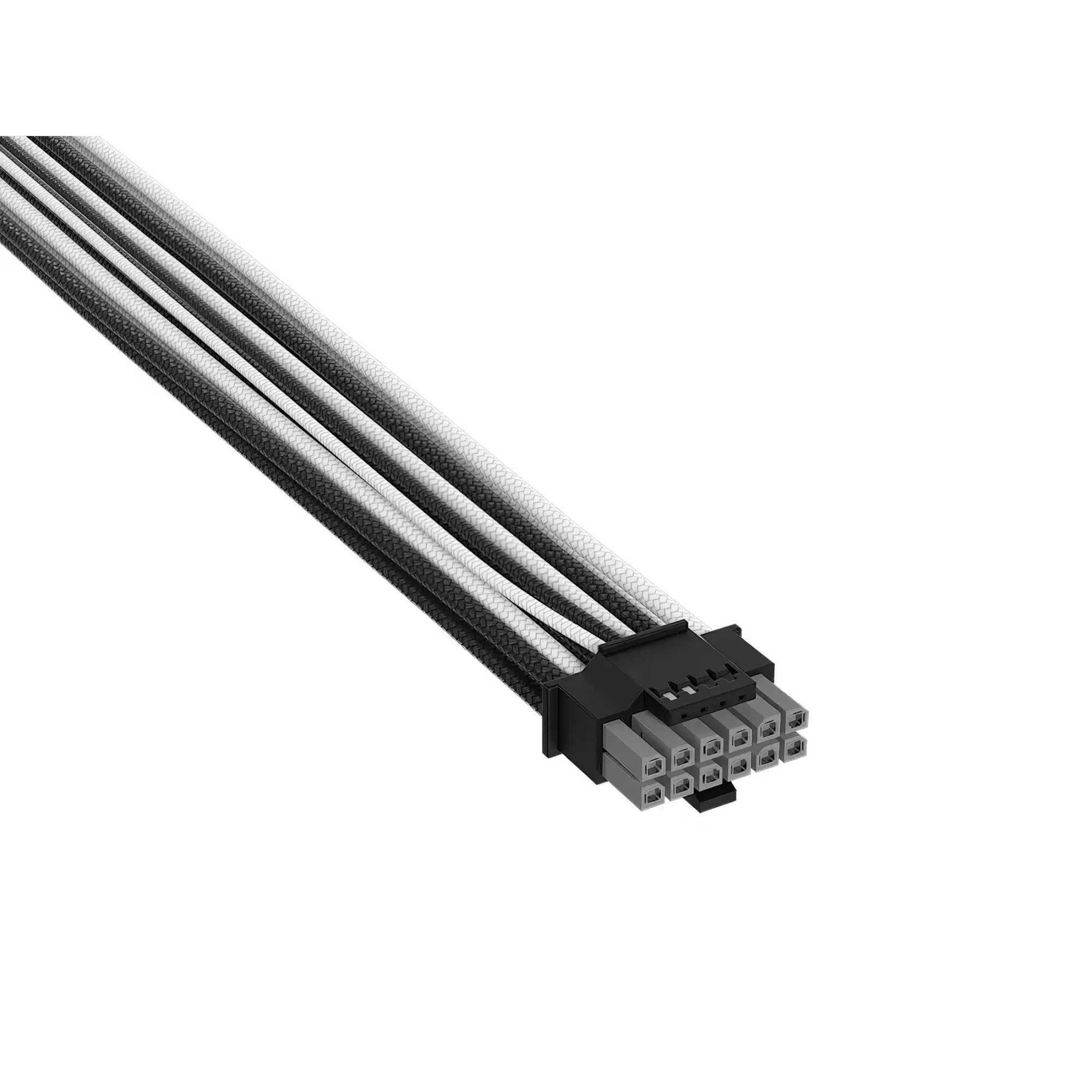Premium Individually Sleeved, 12V-2x6 to 2x 8-pin (6+2 split) PCIe Cable, Bianco/Nero - immagine 3