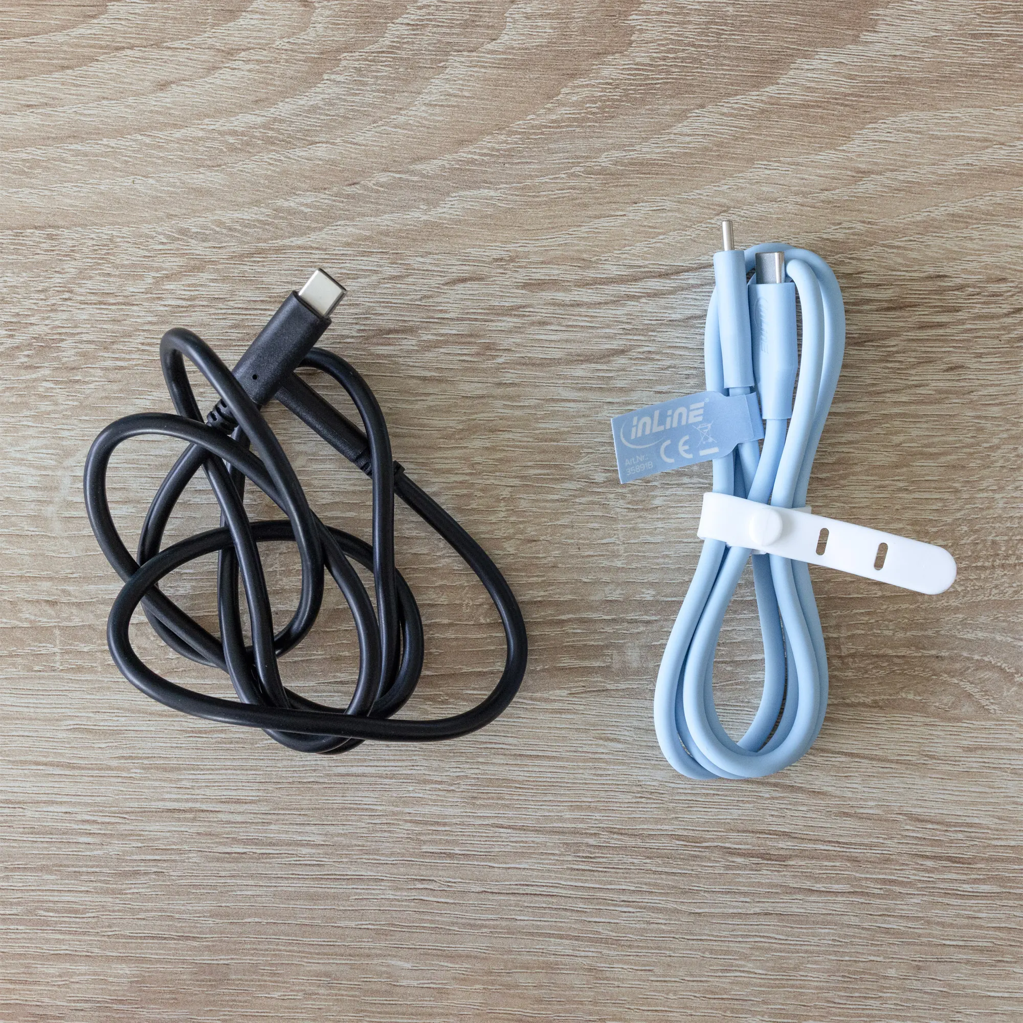 InLine Cavo USB-C 100W - Ricarica rapida PD USB 2.0, silicone flessibile, Ice Candy/blu - 1m - immagine 4