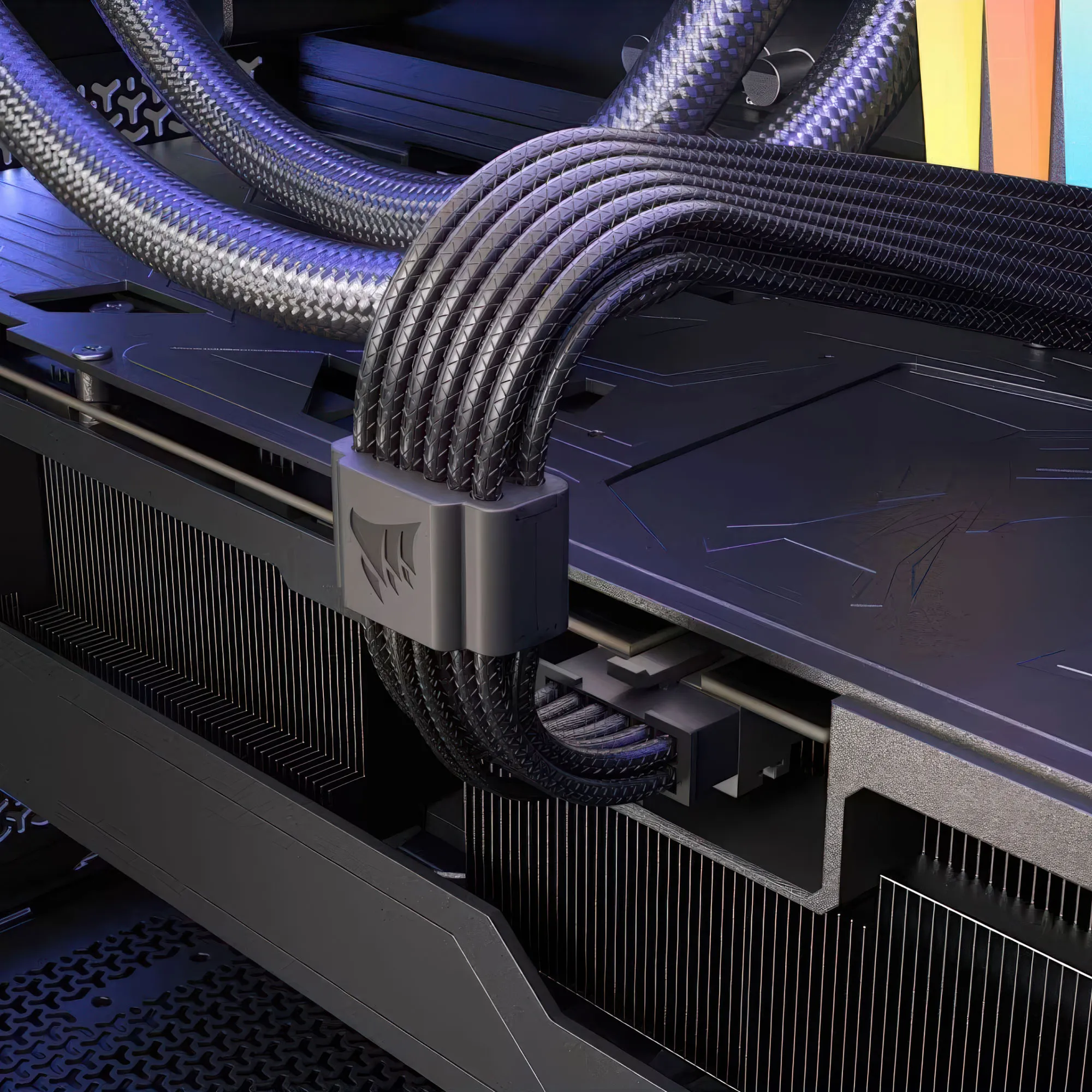 Corsair ThermalProtect PCIe 5.1 600W 12V-2x6 - Cavo di alimentazione GPU nero con protezione termica integrata - immagine 6