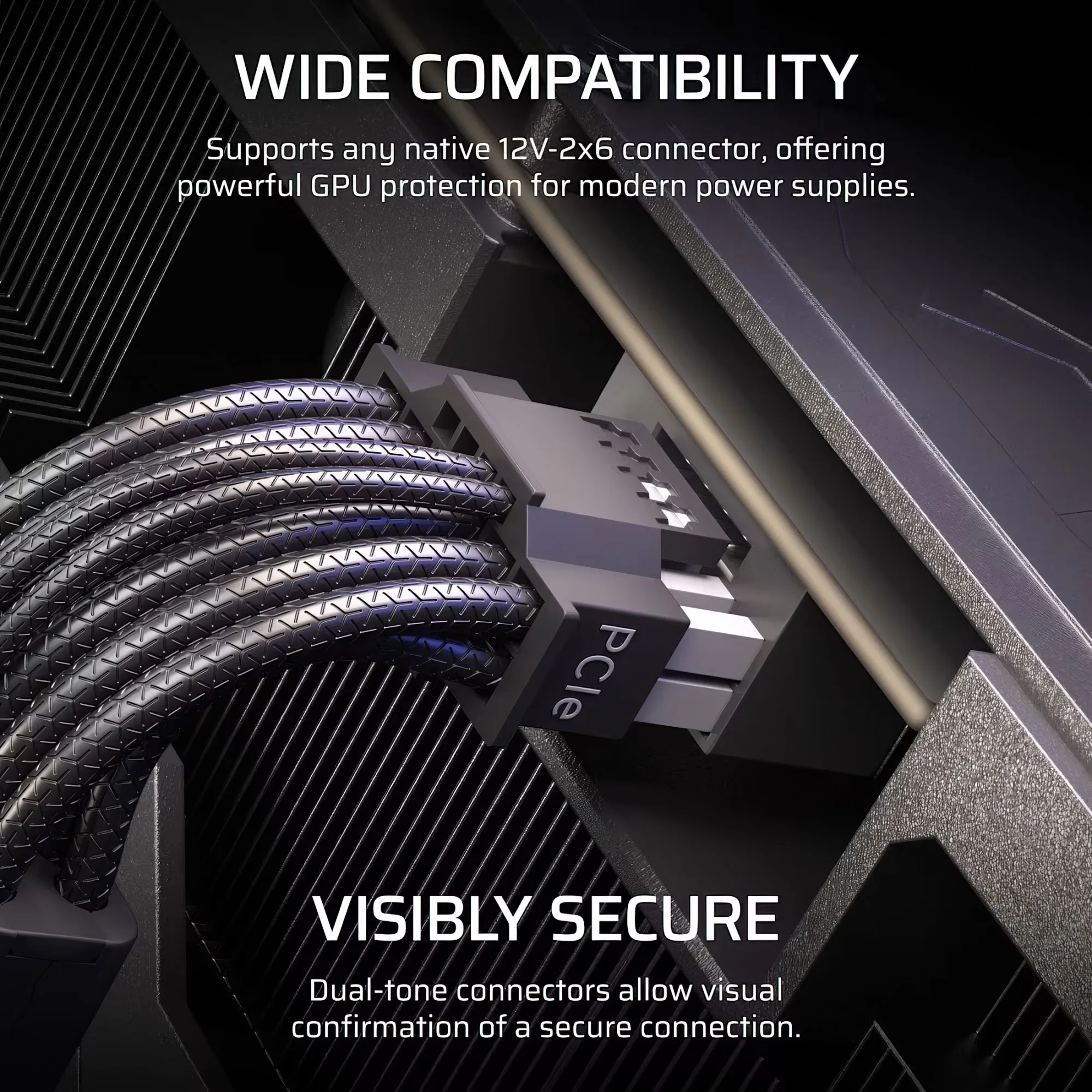 Corsair ThermalProtect PCIe 5.1 600W 12V-2x6 - Cavo di alimentazione GPU nero con protezione termica integrata - immagine 5