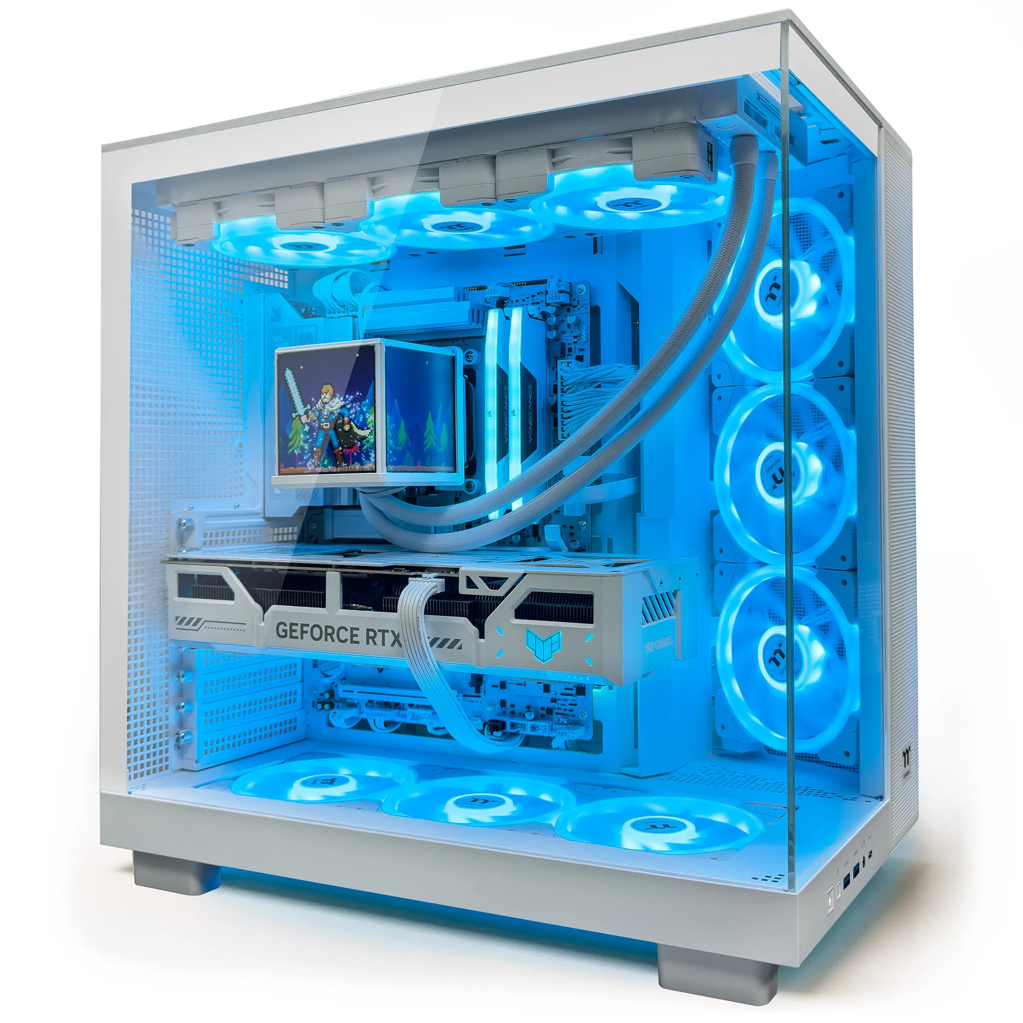 Drako Gaming Rig FROSTBITE - Ryzen 7 9700X, RTX 5070 Ti, 32GB Ram, Bianco