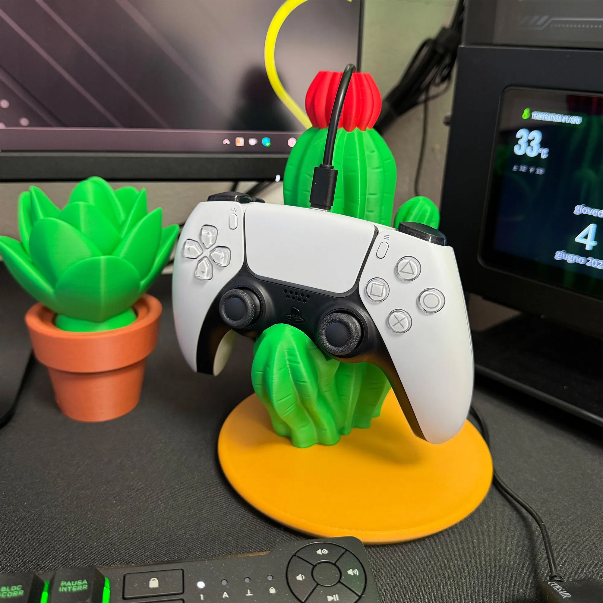 Cactus Controller Stand - Supporto decorativo stampato in 3D per Controller - immagine 5