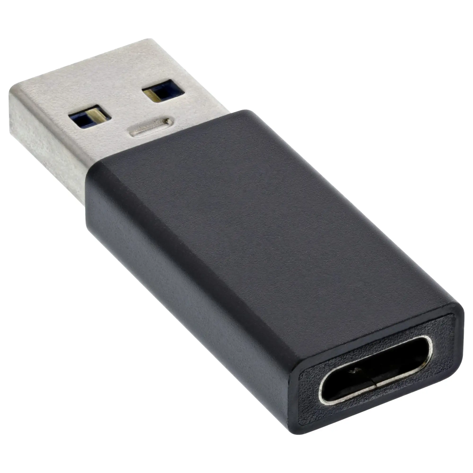 InLine Adattatore USB 3.2 Gen.2 - Spina USB-A a Presa USB-C, 10 Gb/s, Power Delivery 15W