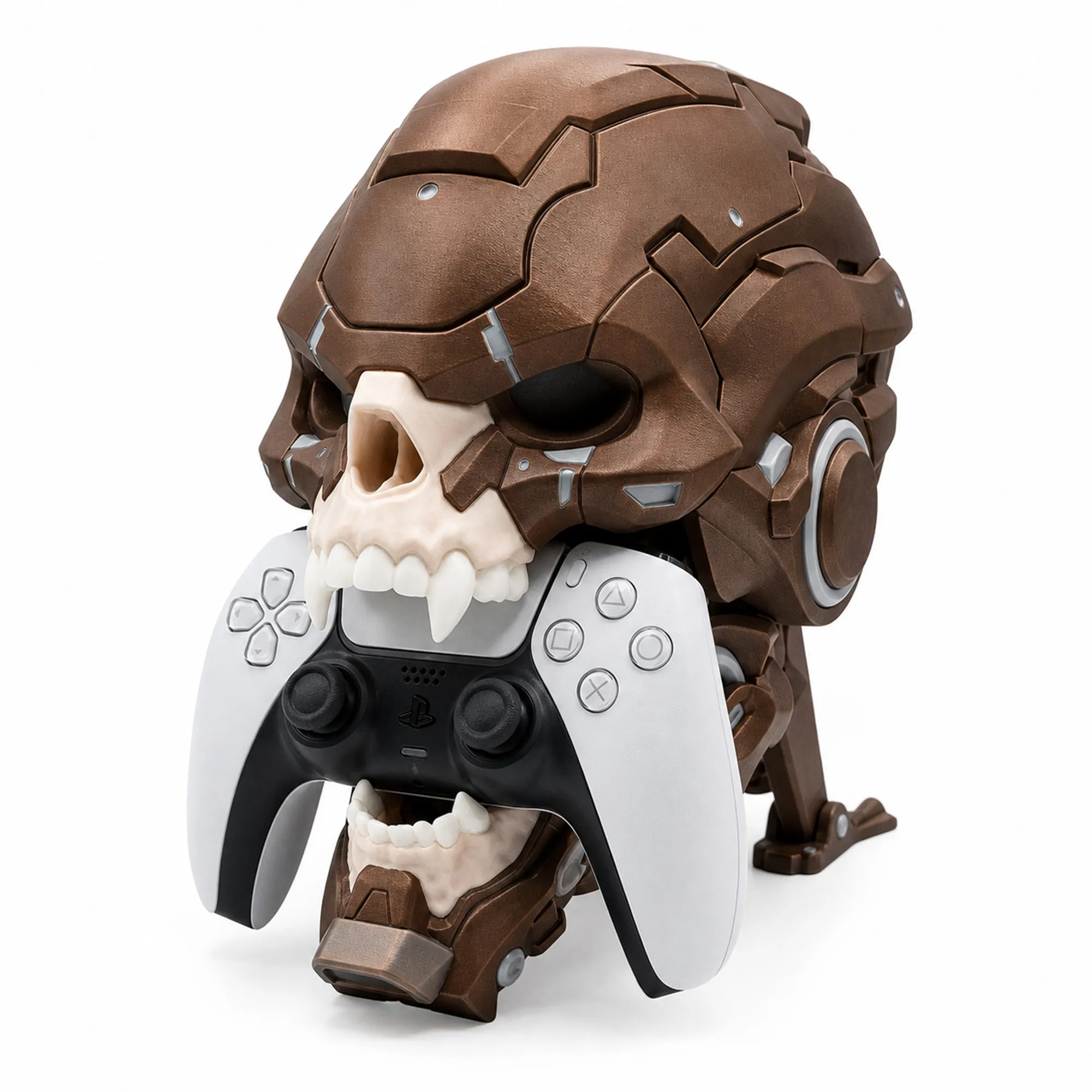 CyberSkull Apex - Stand Controller Cyberpunk con Gestione Cavi - Metallic Copper - immagine 3
