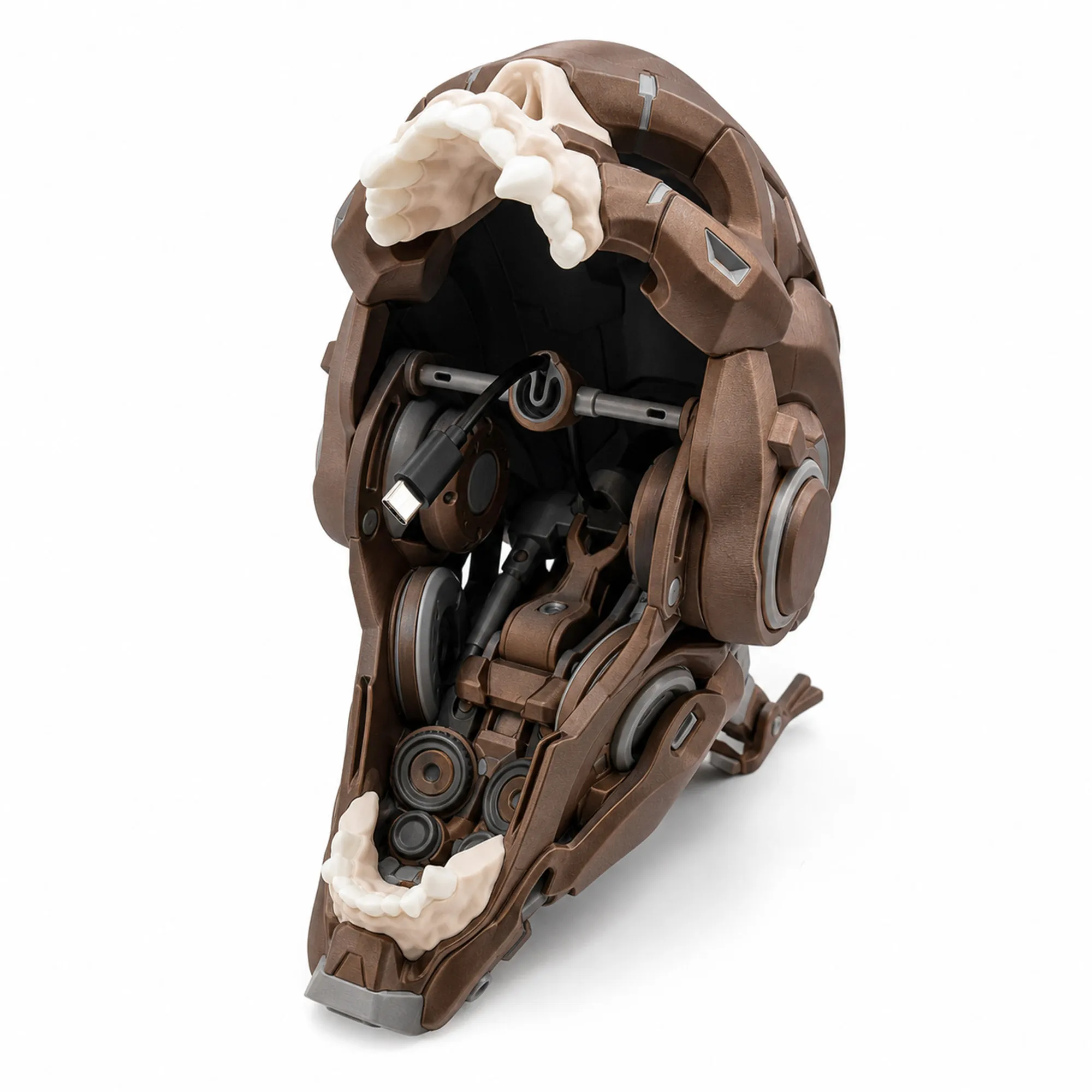 CyberSkull Apex - Stand Controller Cyberpunk con Gestione Cavi - Metallic Copper - immagine 4