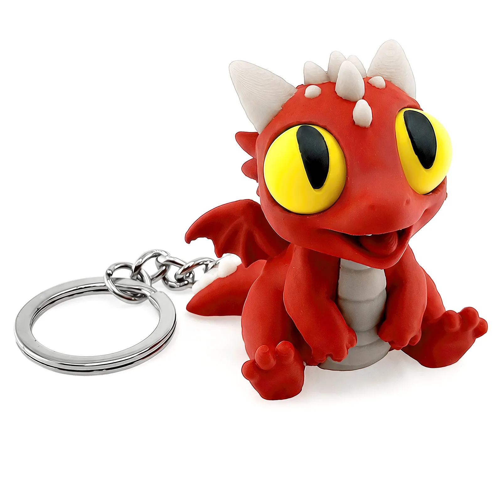 Drago Kawaii Flexi - Draghetto Seduto Articolato Portachiavi 3D