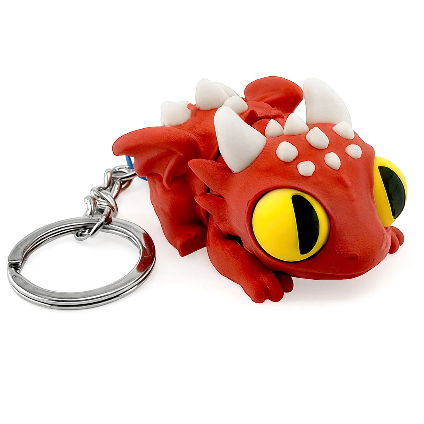 Drago Kawaii Flexi - Draghetto Accucciato Articolato Portachiavi 3D