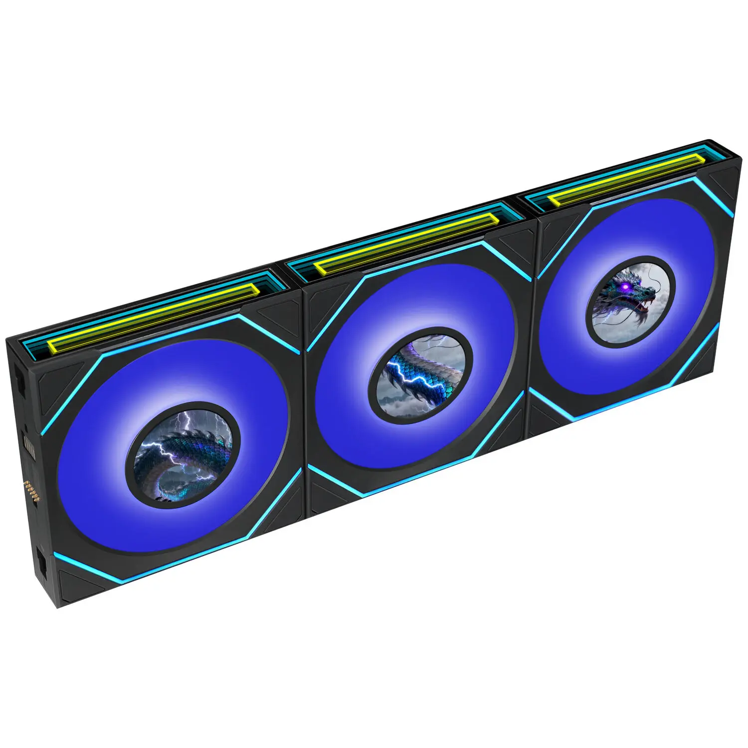 Lian Li Uni Fan SL-INF LCD Flex Wireless - Kit 3 Ventole 120mm ARGB con Display LCD 1.8" - Nero