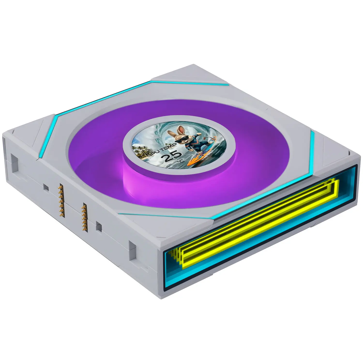 Lian Li UNI FAN SL-INF LCD FLEX Wireless 120mm - ARGB, LCD e Reverse Blade - Bianco
