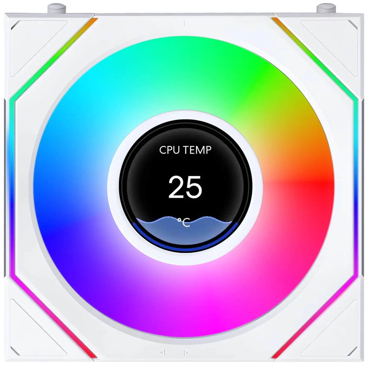 Lian Li UNI FAN SL-INF LCD FLEX Wireless 120mm - ARGB, LCD e Reverse Blade - Bianco - immagine 4