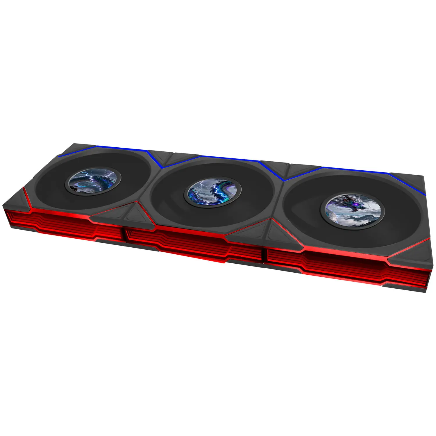 Lian Li UNI FAN TL LCD FLEX Wireless 120mm ARGB - Kit 3 Ventole Reverse con Controller - Nero