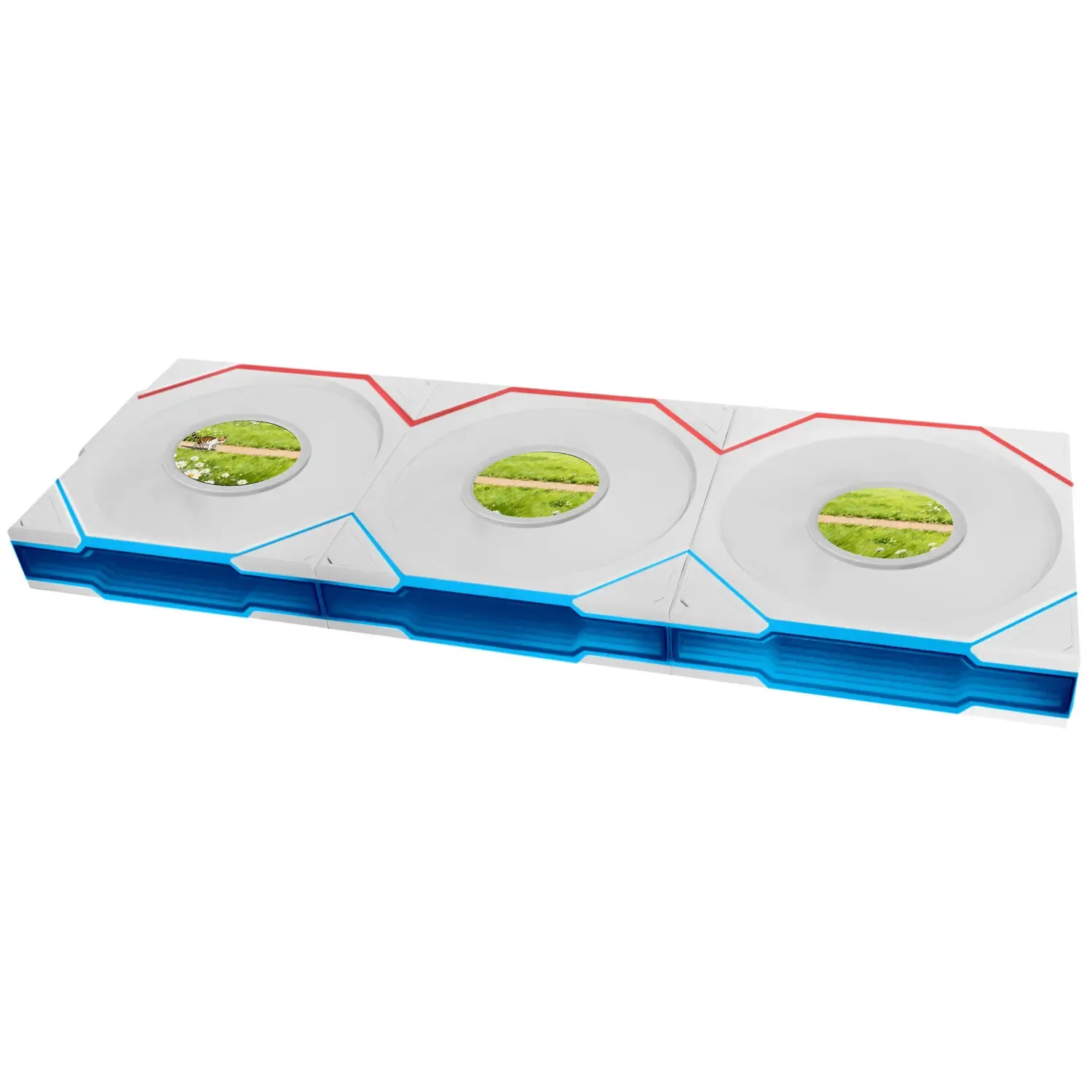 Lian Li UNI FAN TL LCD FLEX Wireless 120mm ARGB - Kit 3 Ventole con Controller - Bianco