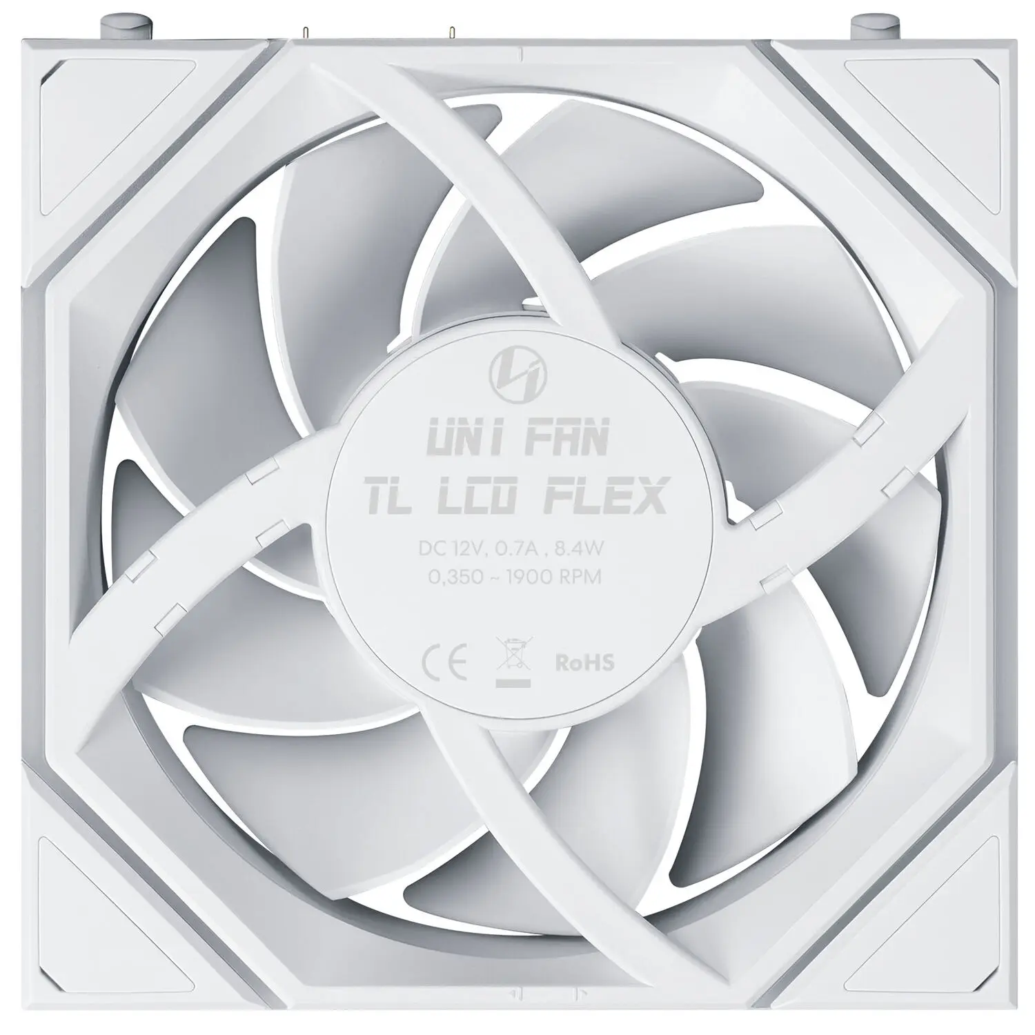 Lian Li UNI FAN TL LCD FLEX Wireless 120mm - ARGB, Display LCD 1.8" e Controllo Flessibile - Bianco - immagine 3