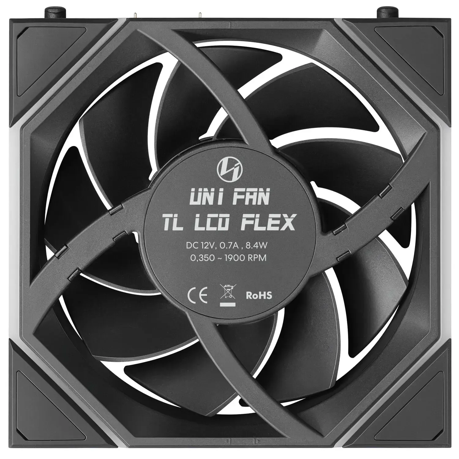Lian Li UNI FAN TL LCD FLEX Wireless 120mm Reverse- ARGB, Display LCD 1.8" e Controllo Flessibile - Nero - immagine 3