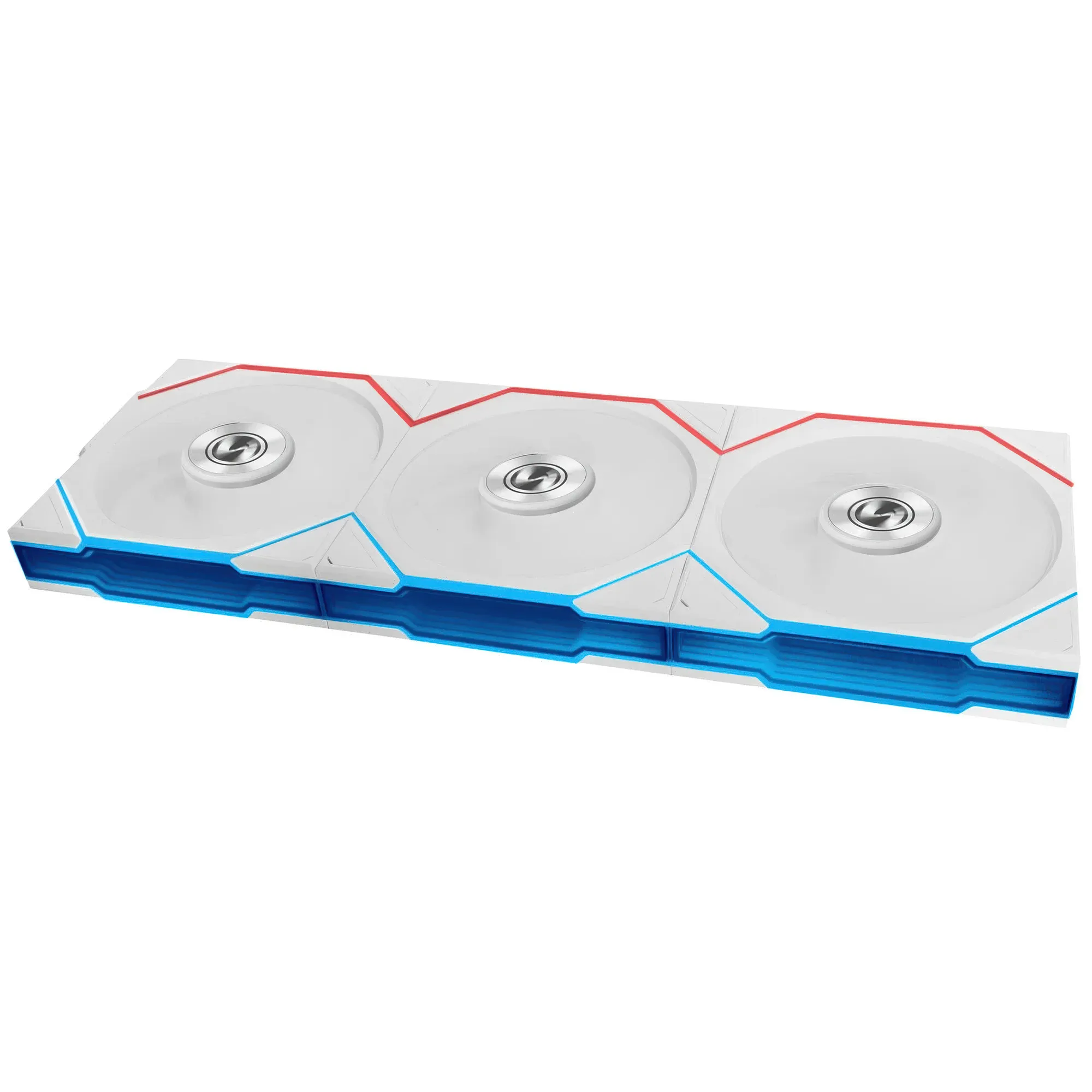 Lian Li UNI FAN TL FLEX Wireless ARGB Reverse Blade 120mm - Kit 3 Ventole con Controller - Bianco