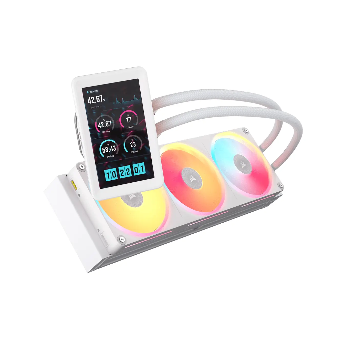 Corsair iCUE LINK TITAN II 360 Ultra LX LCD AIO, 360mm Radiator, Liquid CPU Cooler - Bianco - immagine 4