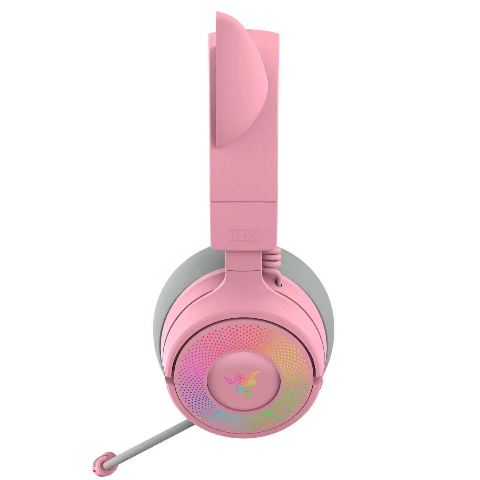 Razer Kraken Kitty V3 Pro - Cuffie Gaming Wireless con Tripla Connettività 2.4GHz/Bluetooth/USB, Driver 40mm e Chroma RGB - Quartz - immagine 6
