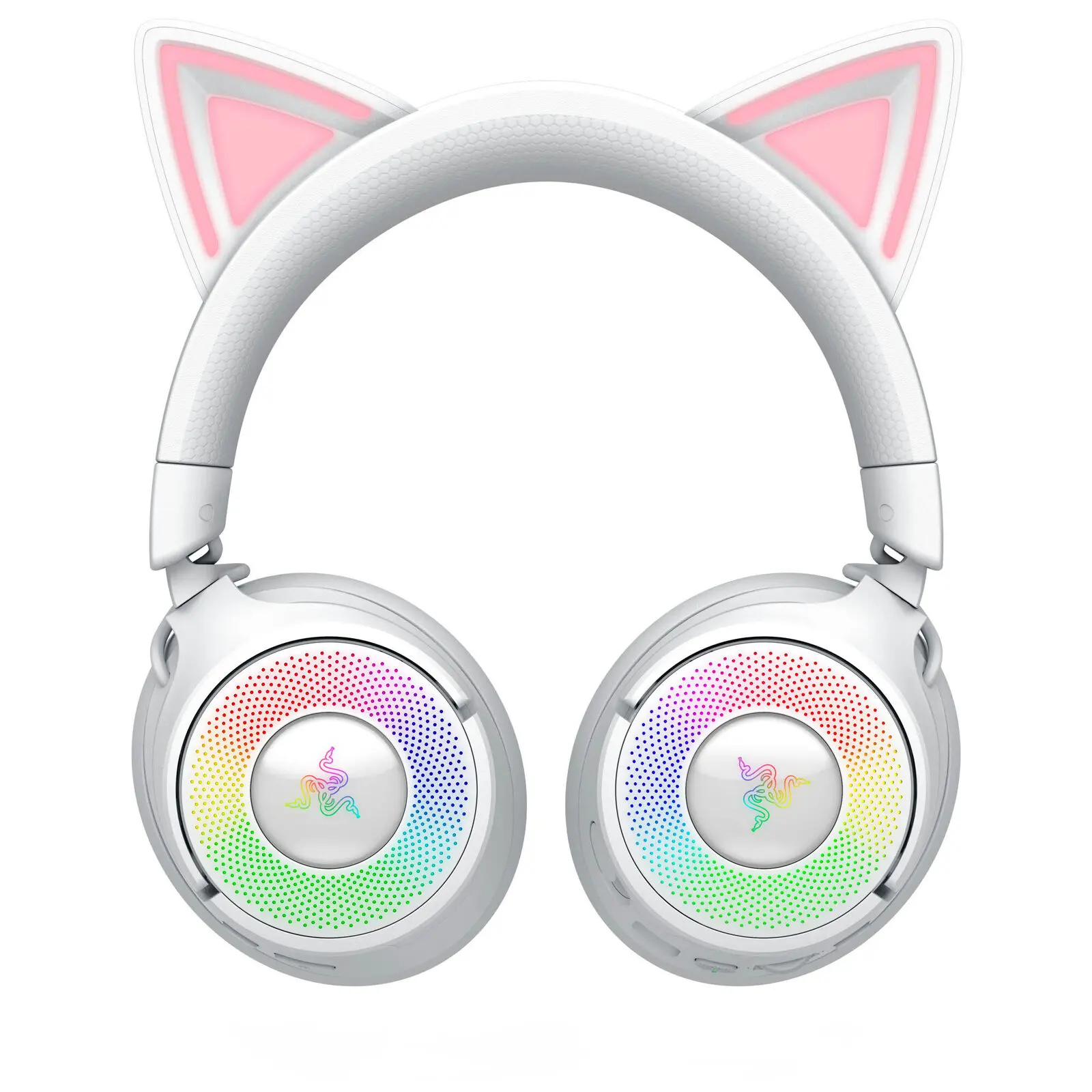 Razer Kraken Kitty V3 Pro - Cuffie Gaming Wireless con Tripla Connettività, Driver TriForce Titanium 40mm, Chroma RGB e THX Spatial Audio - Bianco - immagine 5