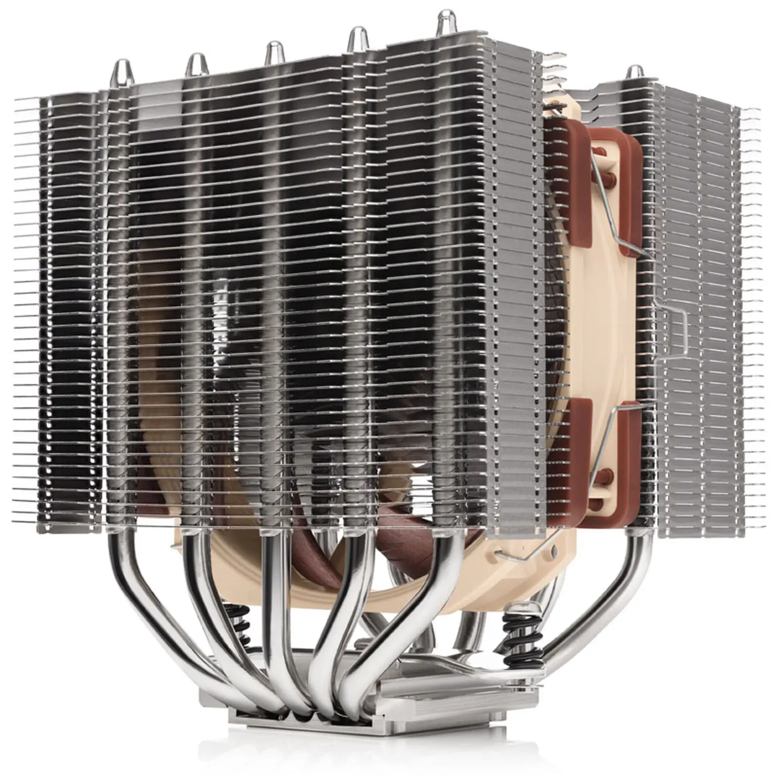 Noctua NH-D12L - Dissipatore ad Aria per CPU Dual Tower con 5 Heatpipe e Ventola 120mm PWM - Marrone/Beige