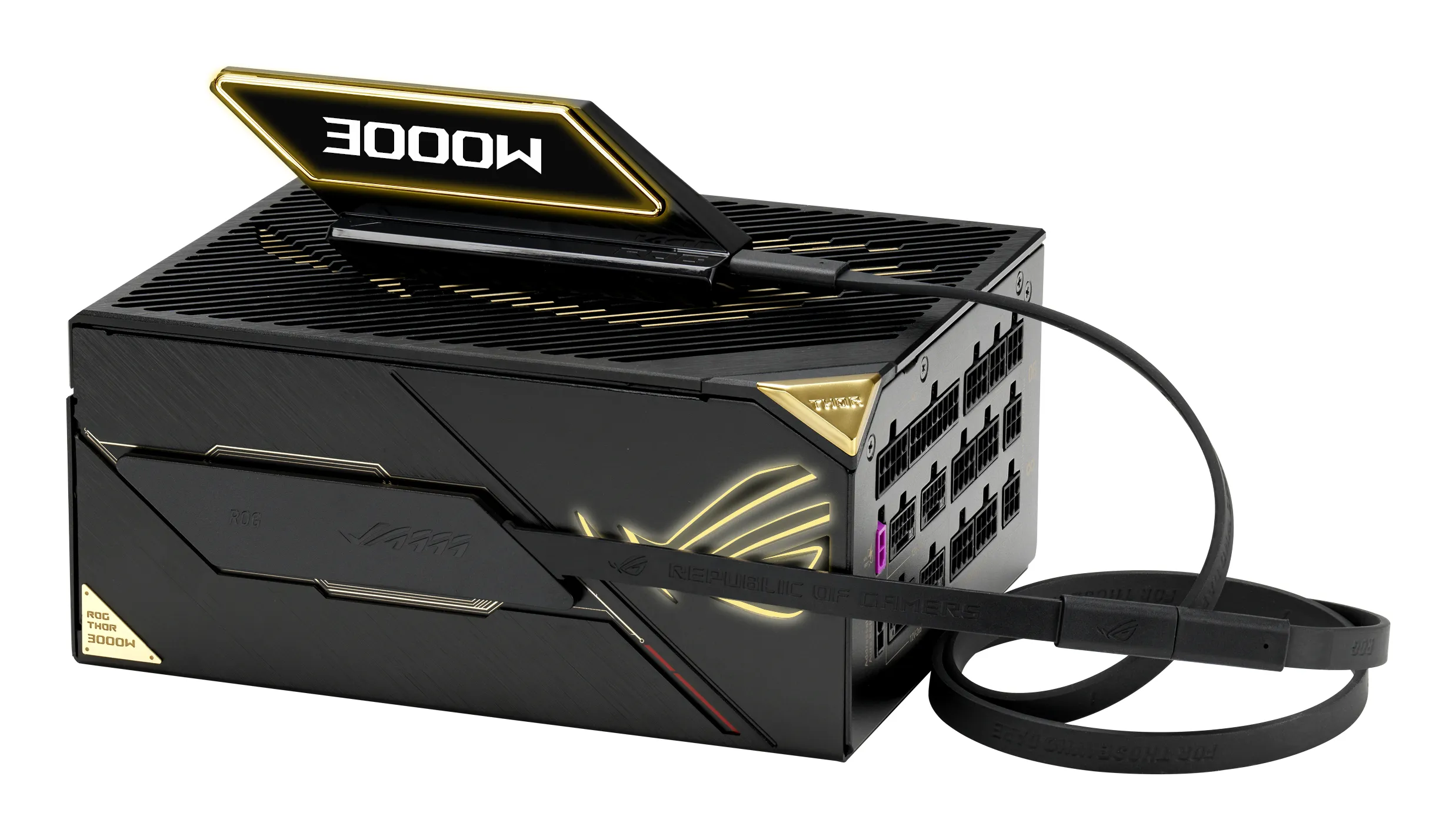 Asus ROG Thor 3000W Titanium III Edition 20 - ATX 3.1, 80 Plus Titanium, PCIe 5.1, ROG Equalizer incluso - immagine 2
