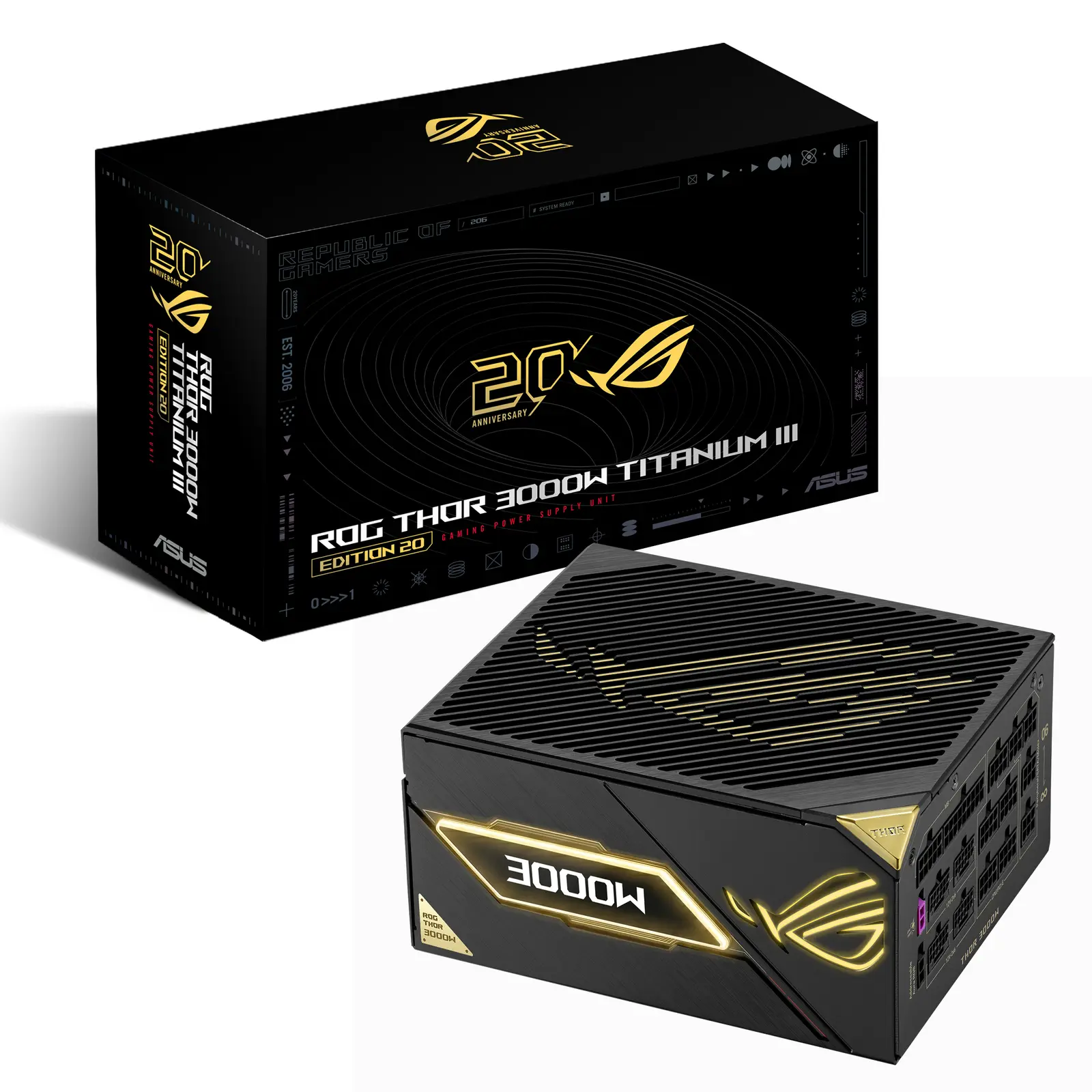 Asus ROG Thor 3000W Titanium III Edition 20 - ATX 3.1, 80 Plus Titanium, PCIe 5.1, ROG Equalizer incluso - immagine 7