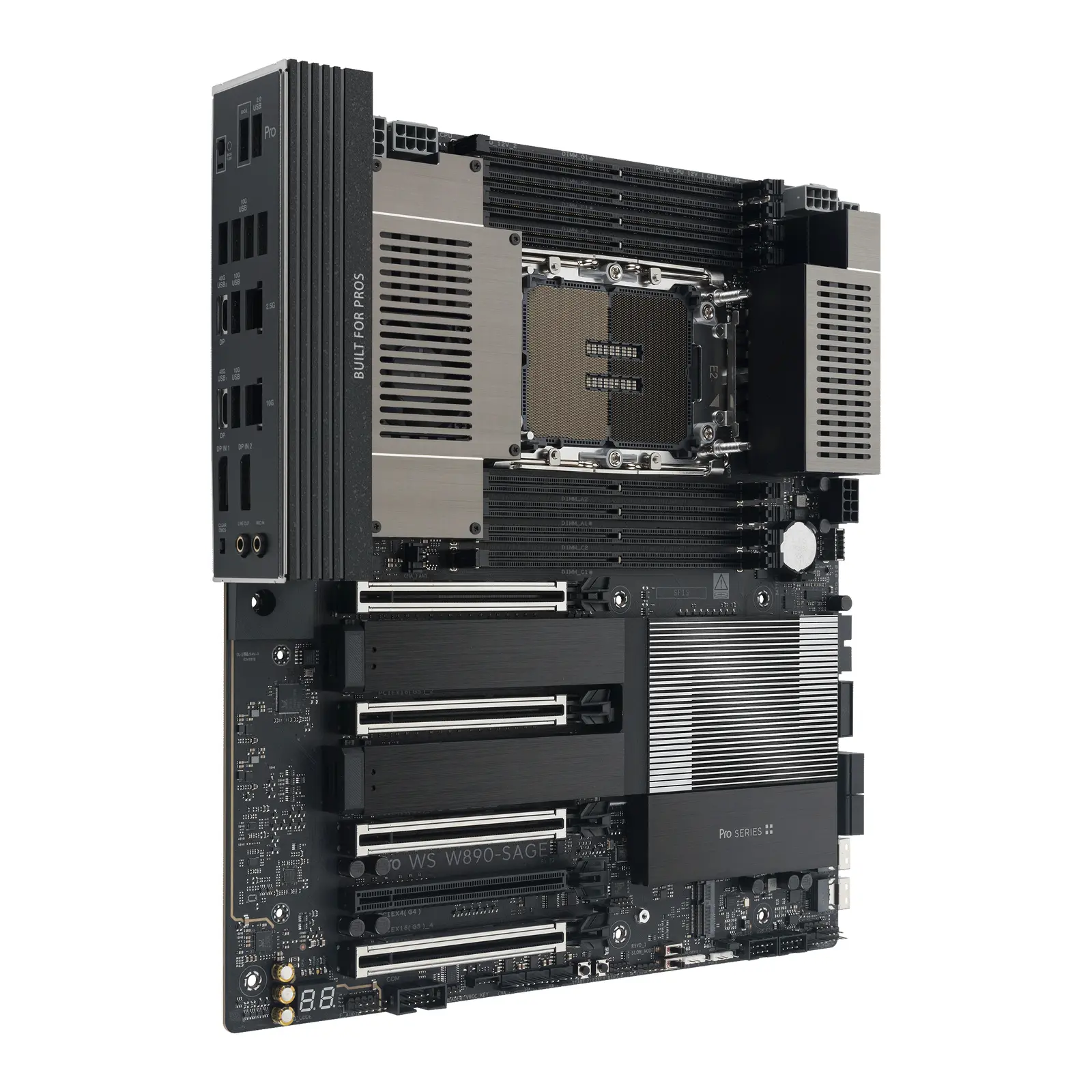 Asus Pro WS W890-SAGE - Scheda Madre CEB Socket LGA 4710-2, DDR5 ECC RDIMM, PCIe 5.0 - immagine 3
