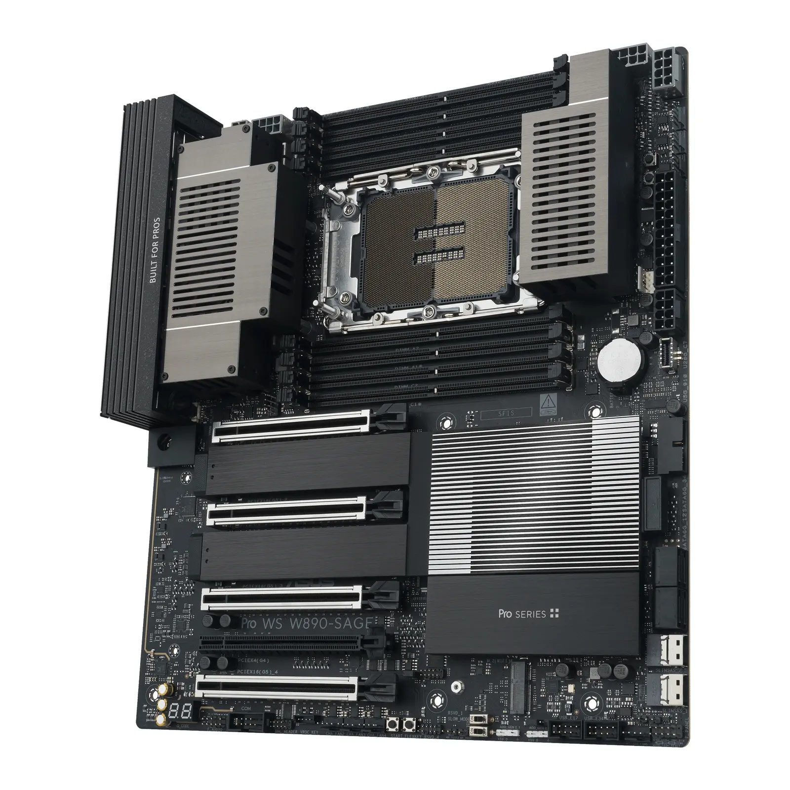 Asus Pro WS W890-SAGE - Scheda Madre CEB Socket LGA 4710-2, DDR5 ECC RDIMM, PCIe 5.0 - immagine 6