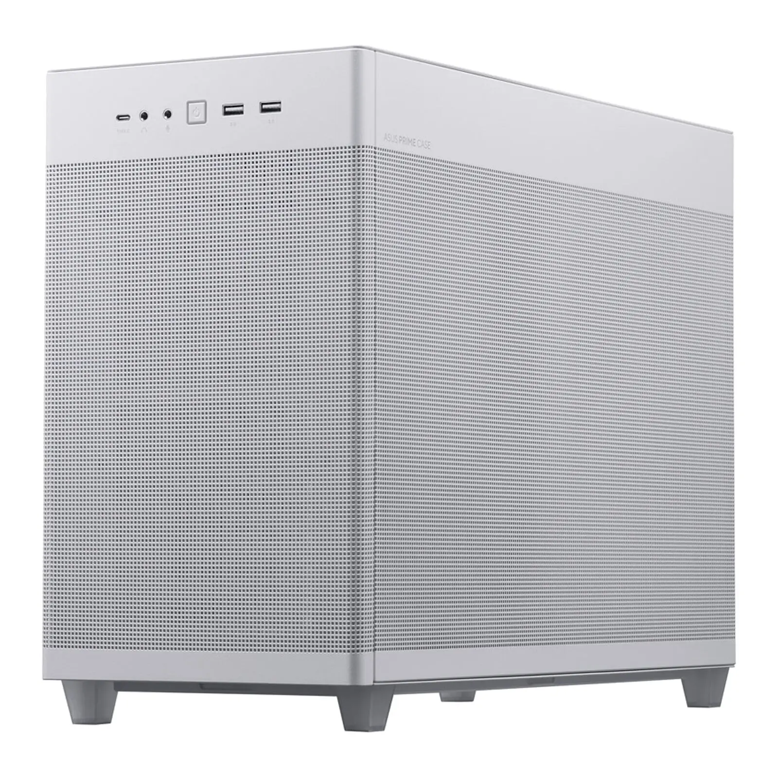 Asus Prime AP201 TG, Micro-ATX, Vetro Temperato - Bianco - immagine 3