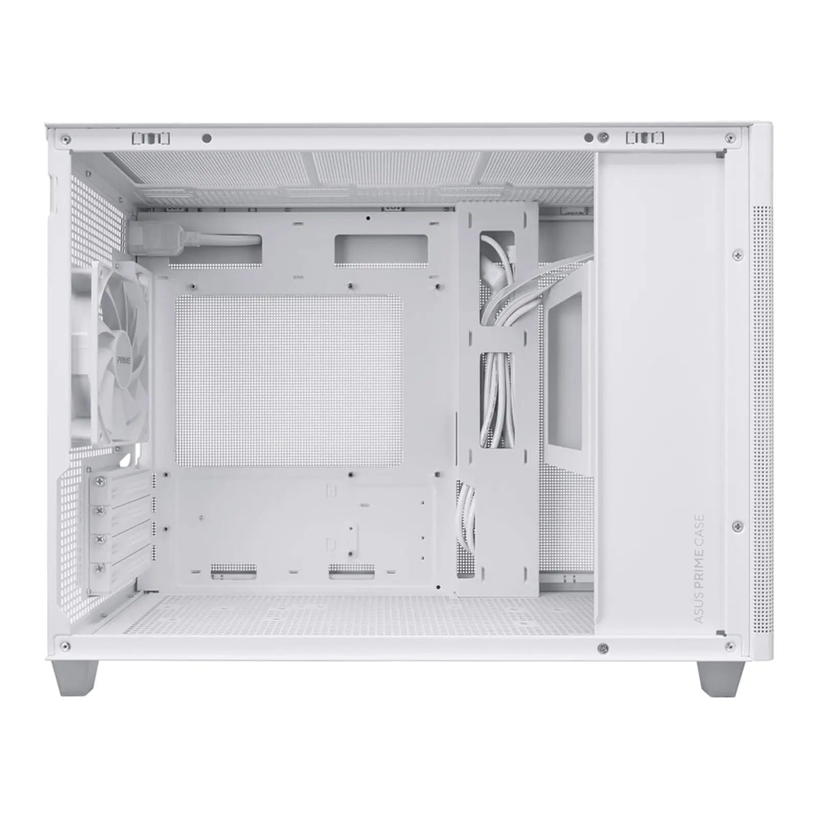 Asus Prime AP201 TG, Micro-ATX, Vetro Temperato - Bianco - immagine 7
