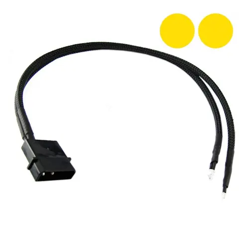 XSPC Twin 3mm LED Wire - Giallo