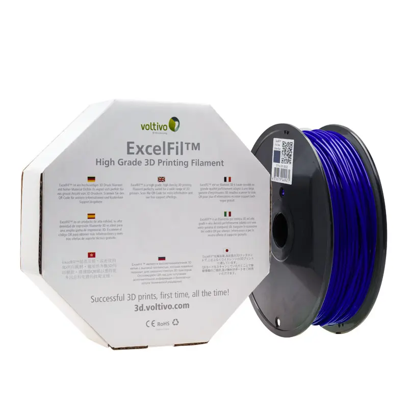 Voltivo ExcelFil Filamento Stampa 3D, PLA, 3mm - Blu - immagine 2