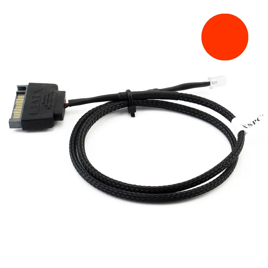 XSPC Single 5mm LED SATA Wire - Rosso