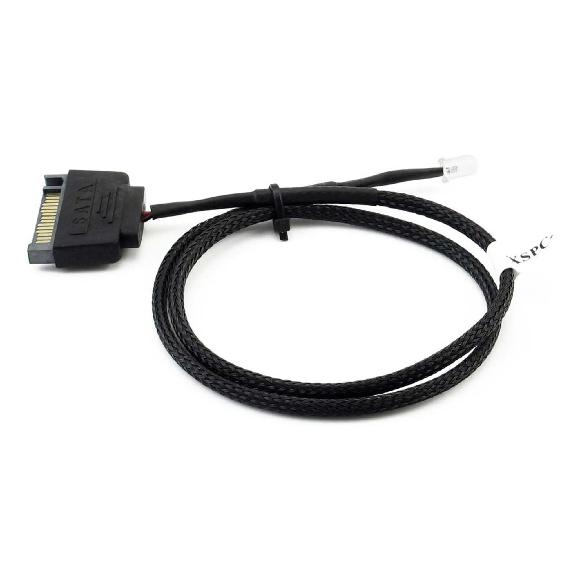XSPC Single 5mm LED SATA Wire - Bianco