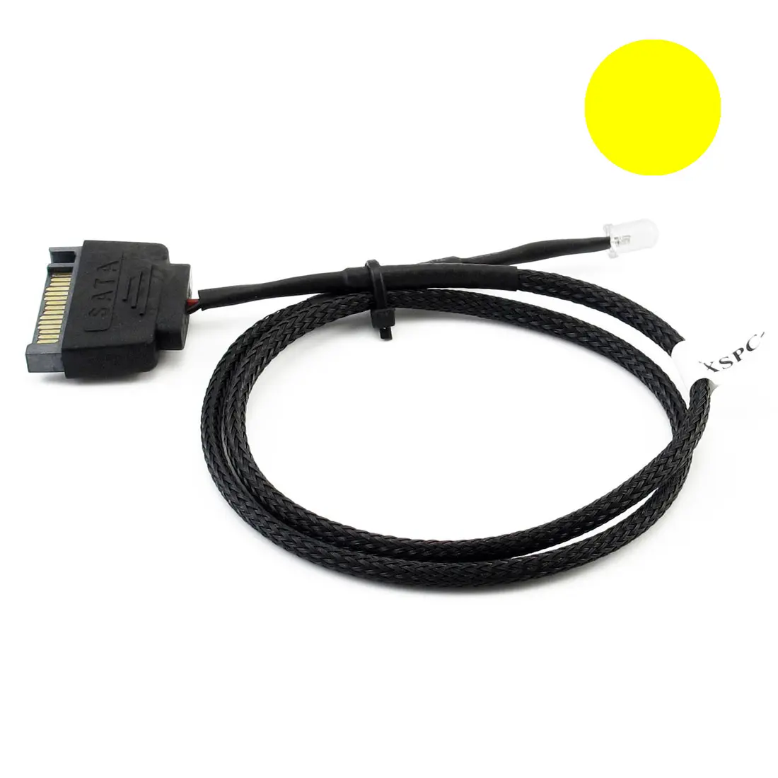 XSPC Single 5mm LED SATA Wire - Giallo