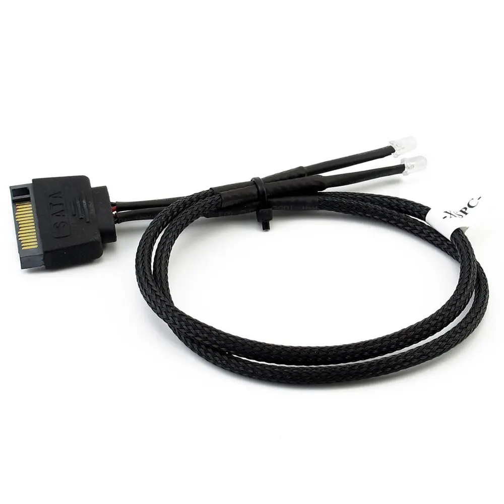 XSPC Twin 3mm LED SATA Wire - Arancio - immagine 2