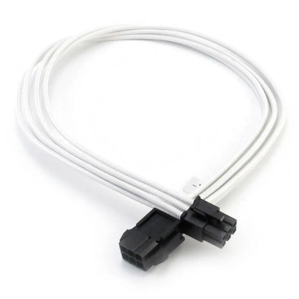 XSPC Prolunga 6 Pin PCI-E 45cm - sleeved Bianco - immagine 3