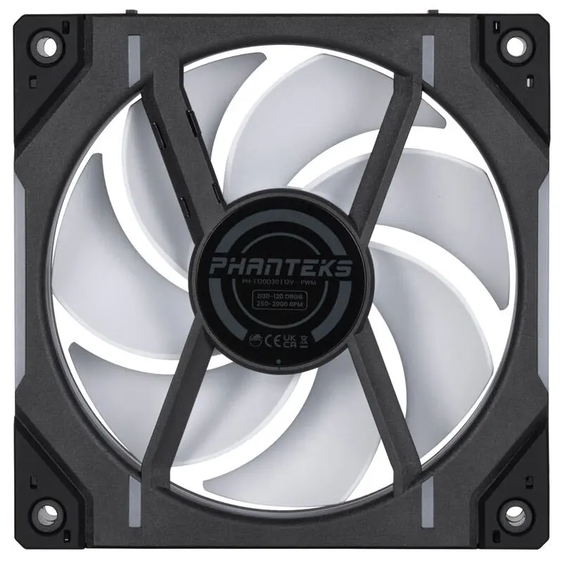 Phanteks D30 PWM Regular Airflow D-RGB, 3 pcs, 120mm - Nero - immagine 4