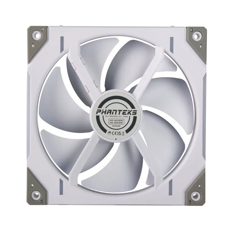 Phanteks D30 PWM Reverse Airflow D-RGB, 140mm - Bianco - immagine 4