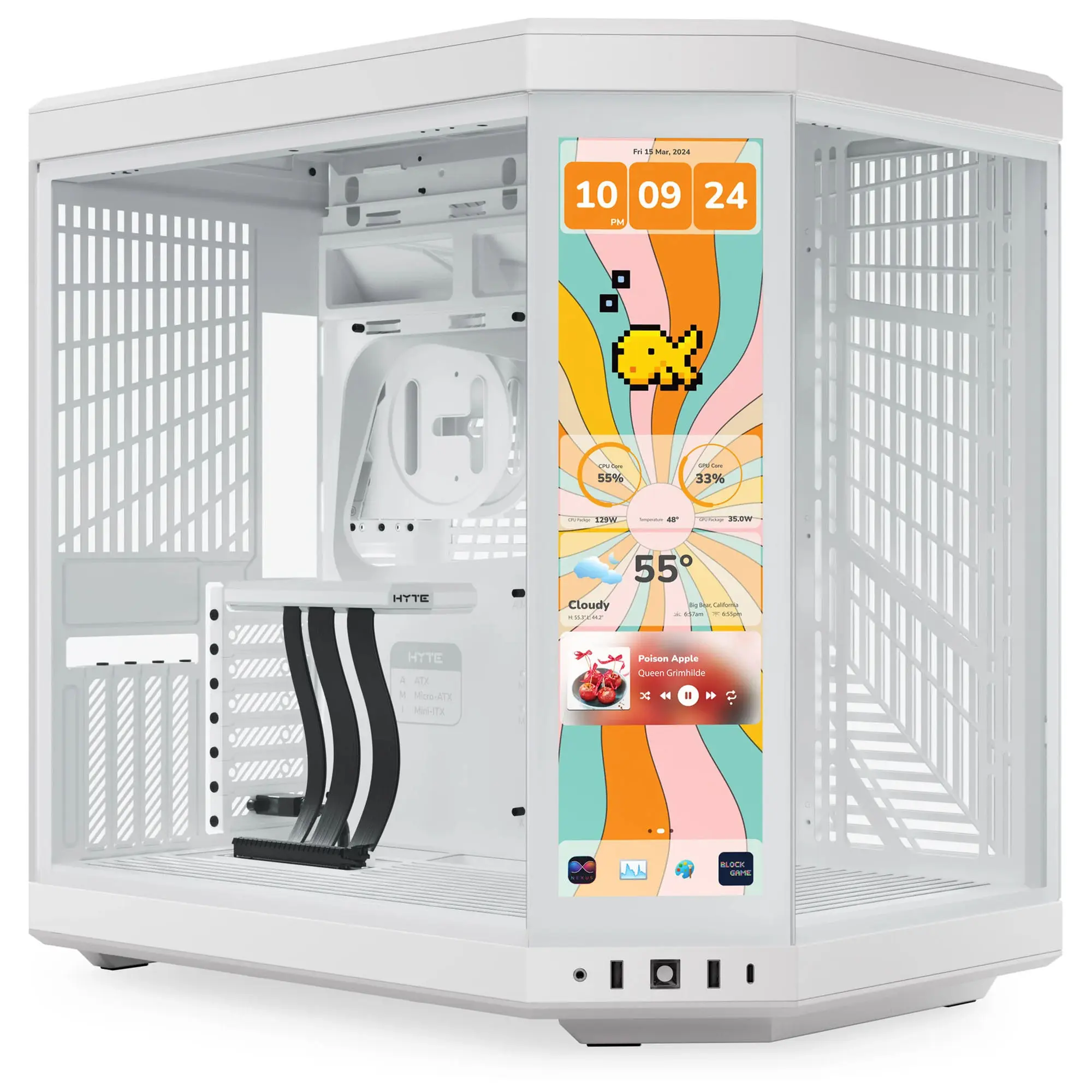 Hyte Y70 Touch Infinite Snow White - Bianco