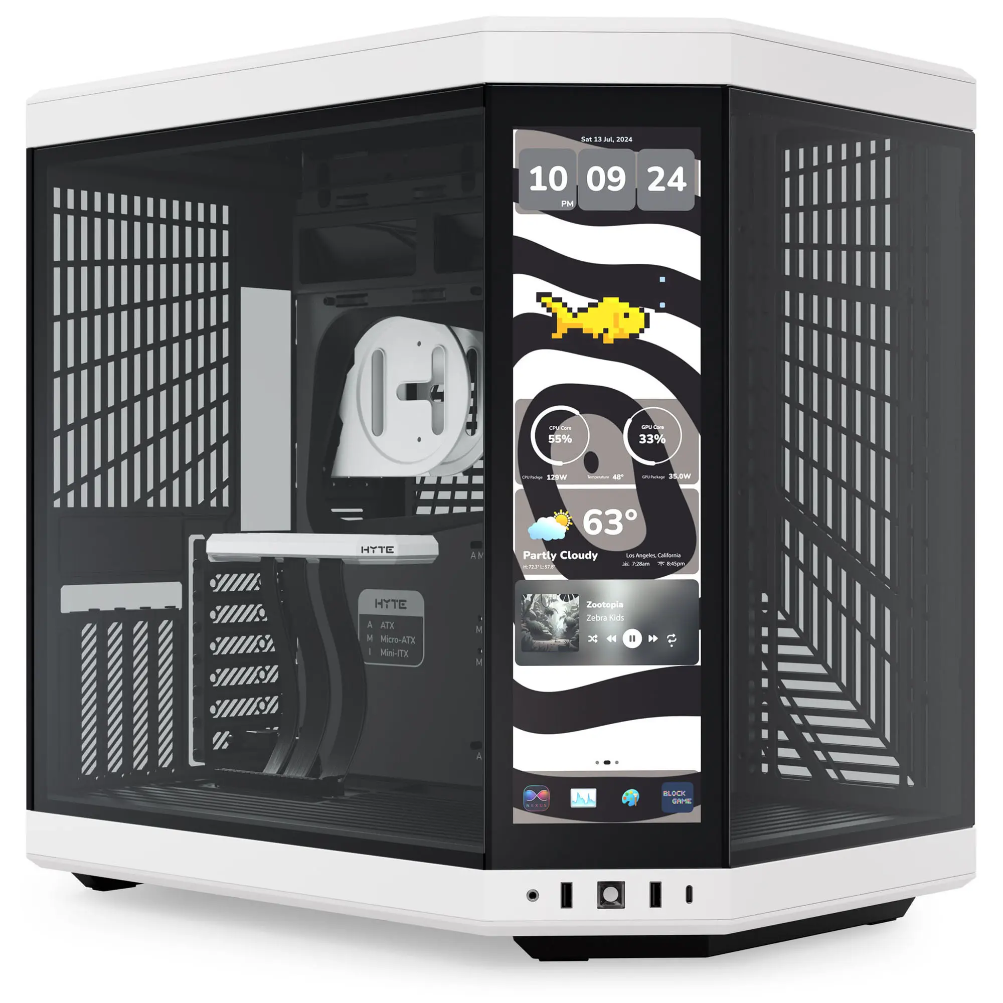Hyte Y70 Touch Infinite Panda - Bianco/Nero