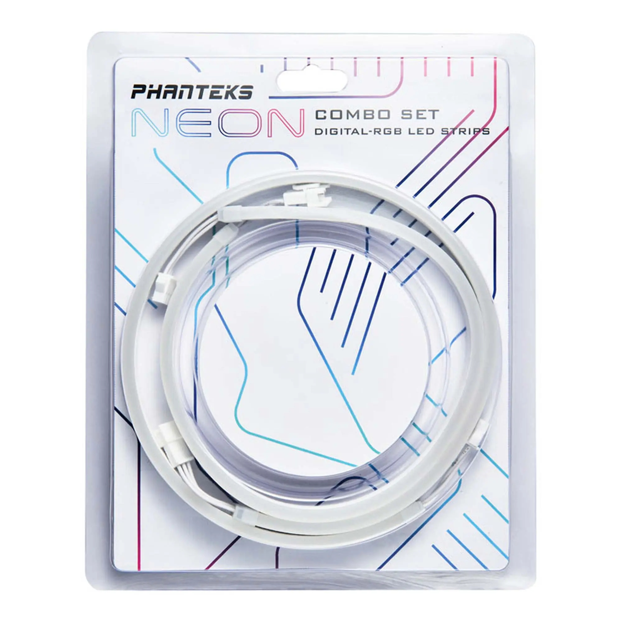 Phanteks Striscia LED RGB Digitale al Neon - 1 m, Bianco