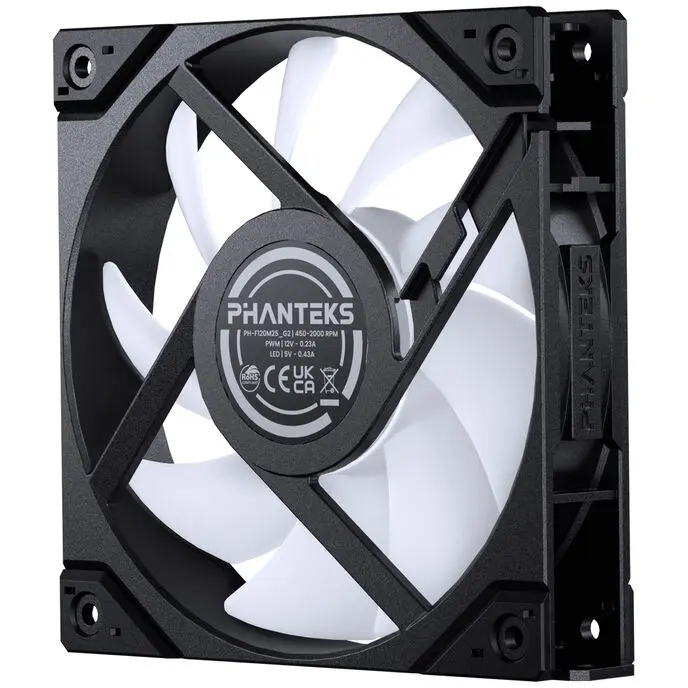 Phanteks M25 Gen2 PWM D-RGB Reverse, 120mm - Nero - immagine 3