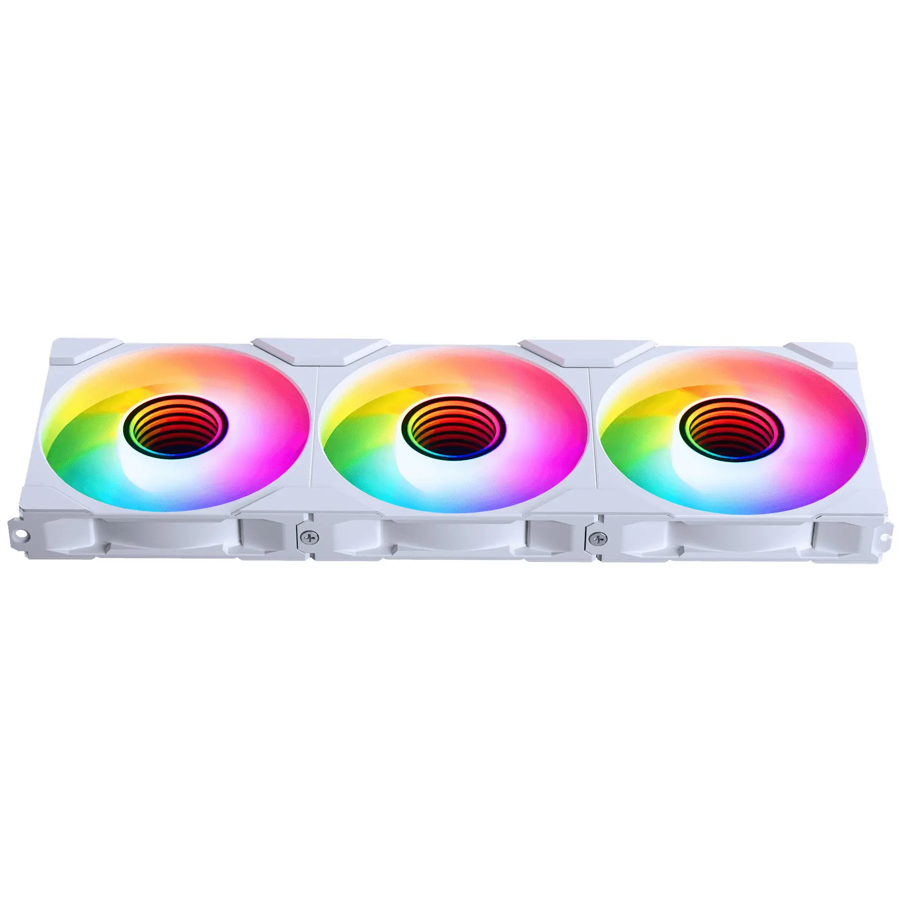 Phanteks M25 Gen2 PWM D-RGB Reverse, 120mm Triple Fan Kit - Bianco - immagine 2