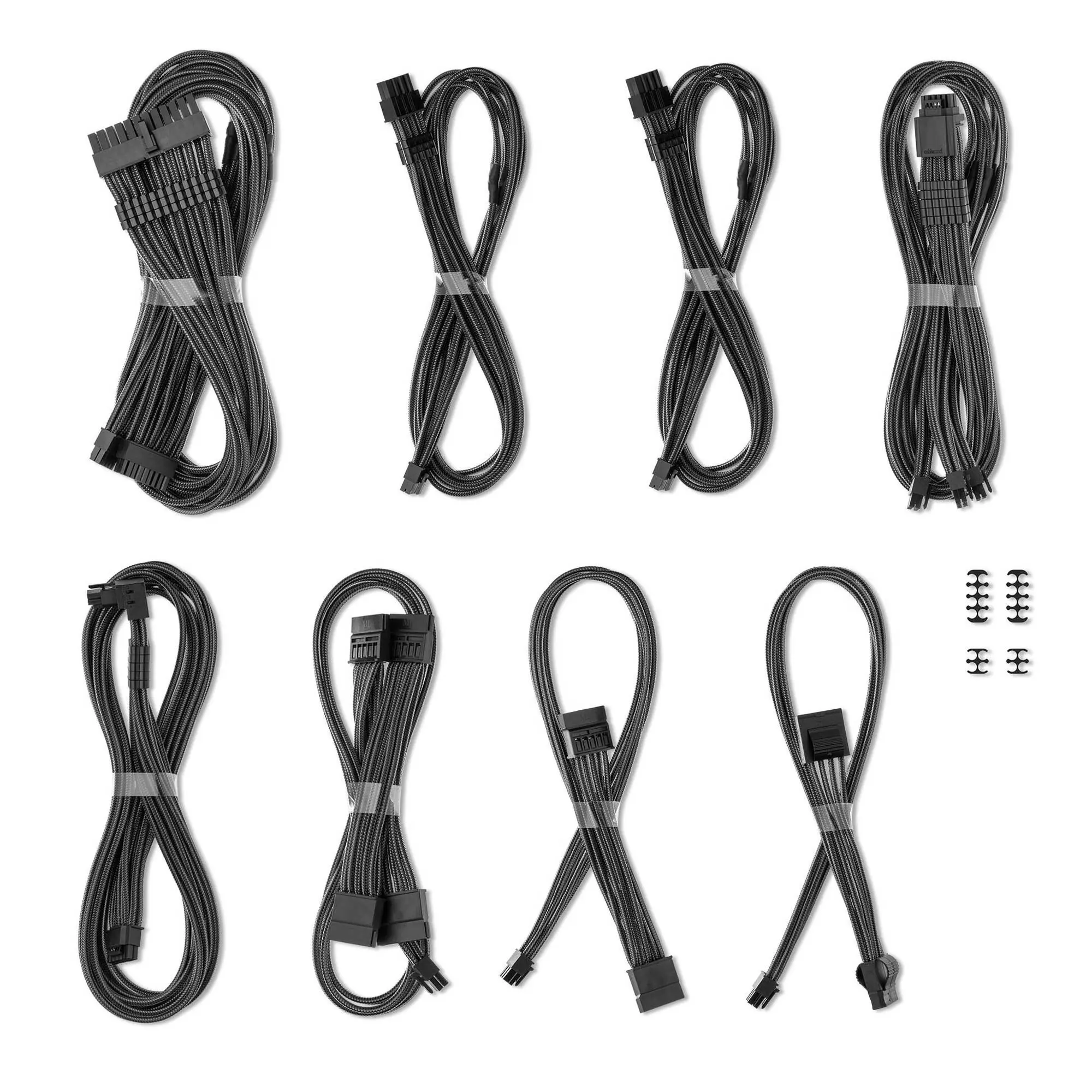 CableMod C-Series Pro ModMesh Cable Set per Corsair Type 5 RMx Shift,StealthSense - Carbon - immagine 2