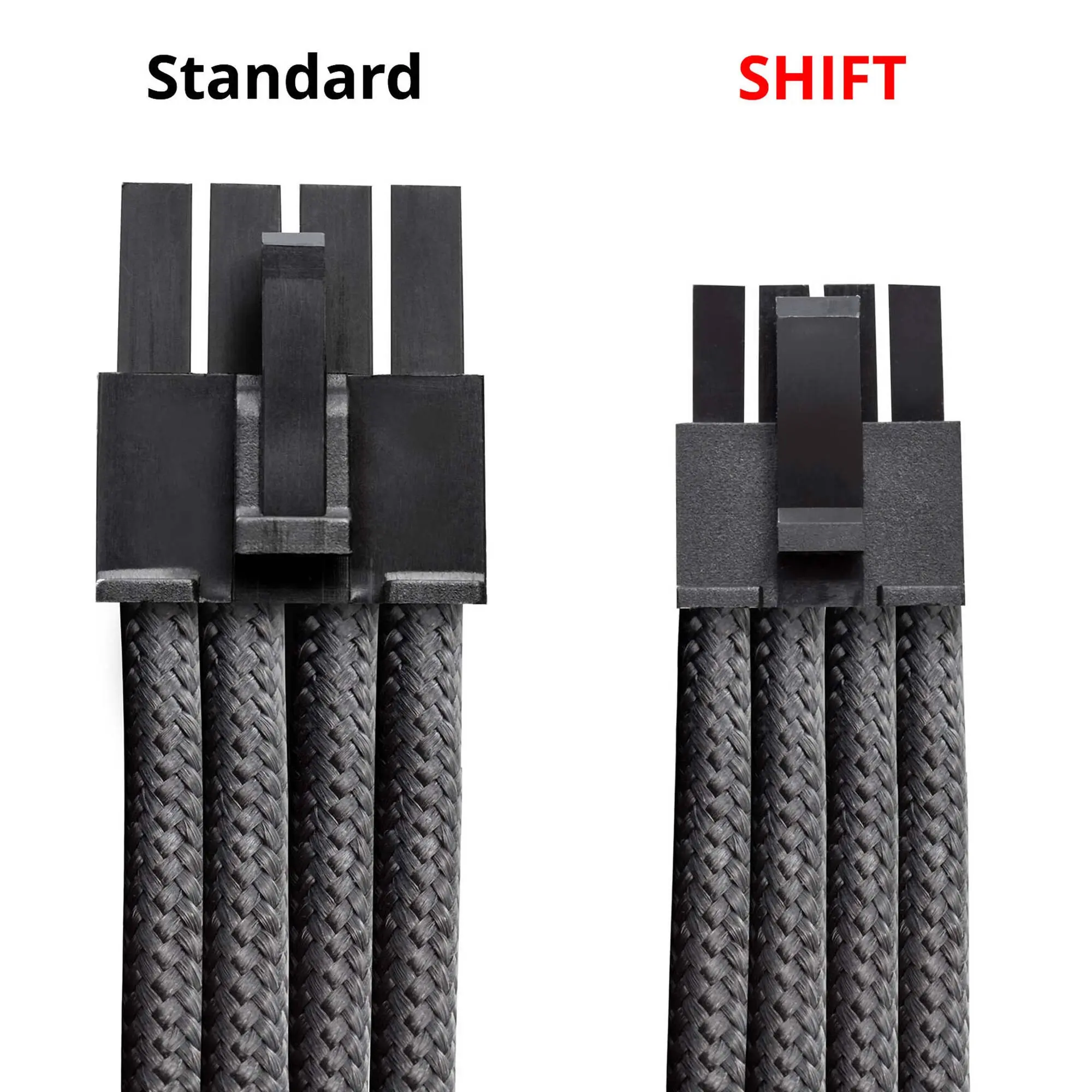 CableMod C-Series Pro ModMesh Cable Set per Corsair Type 5 RMx Shift,StealthSense - Carbon - immagine 3