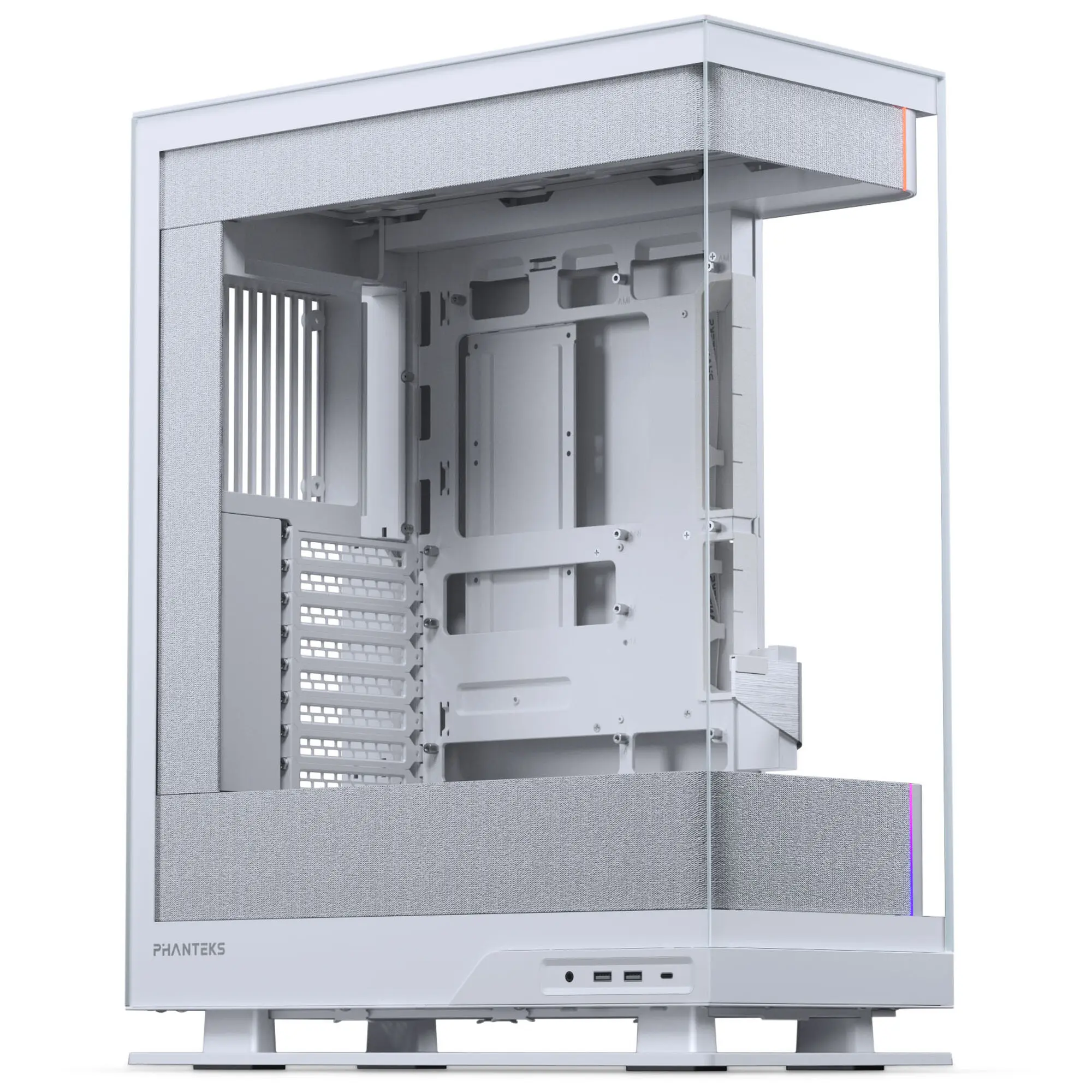 Phanteks Evolv X2 Matrix E-ATX Midi-Tower - Vetro Temperato, Matrix LED - Bianco - immagine 2